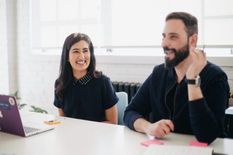 Man and Woman in Meeting