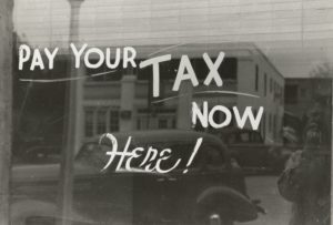 Pay Your Tax Here Sign