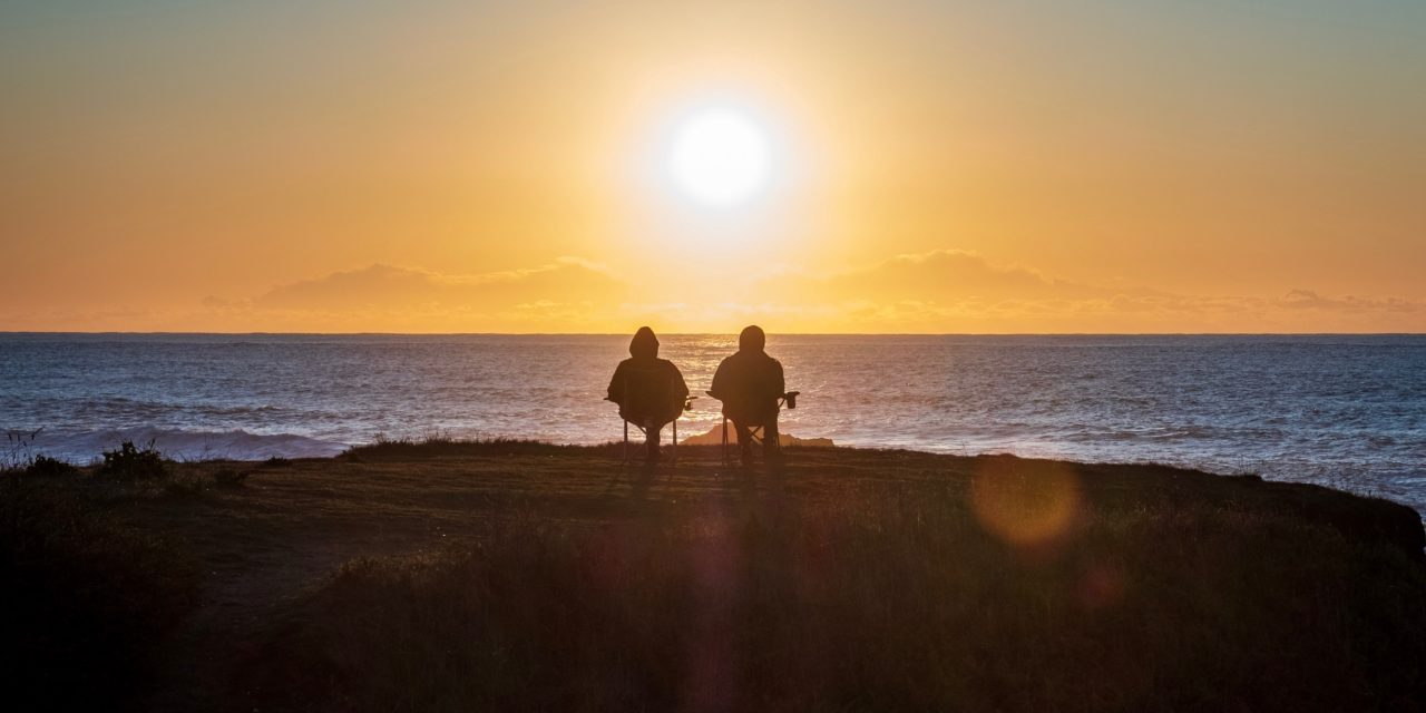 Couple Enjoying Sunset