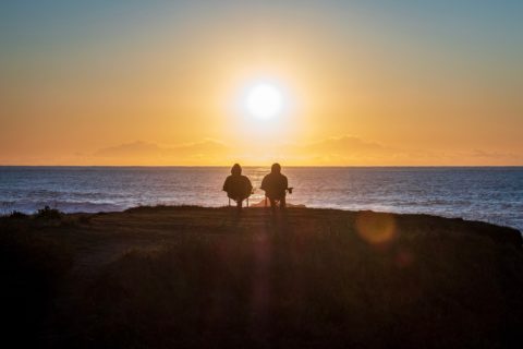 Couple Enjoying Sunset