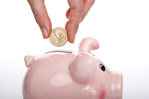 Putting Money in a Piggy Bank