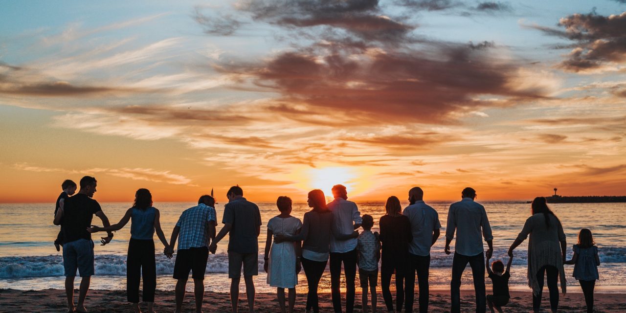 Family on the beach