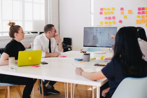 Employees in a planning meeting